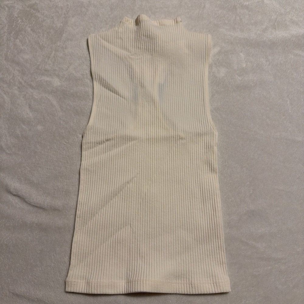 Fabletics Ribbed Beige Tank Top
